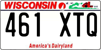 WI license plate 461XTQ