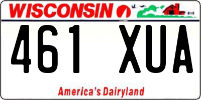 WI license plate 461XUA