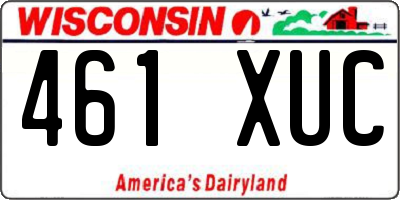 WI license plate 461XUC