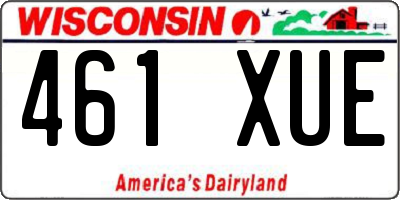 WI license plate 461XUE