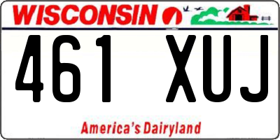 WI license plate 461XUJ