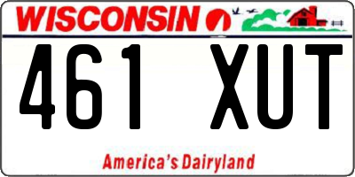 WI license plate 461XUT