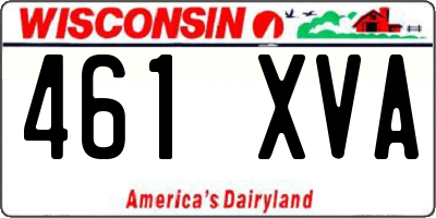 WI license plate 461XVA