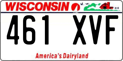 WI license plate 461XVF