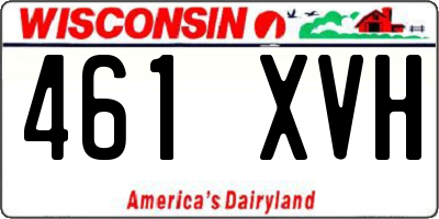 WI license plate 461XVH