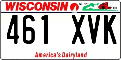 WI license plate 461XVK