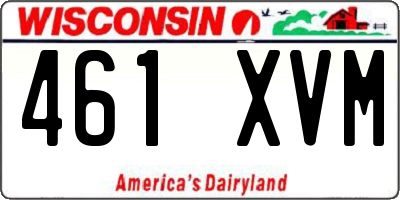 WI license plate 461XVM