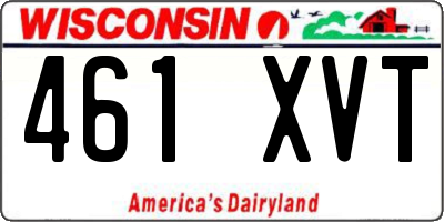 WI license plate 461XVT