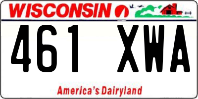 WI license plate 461XWA