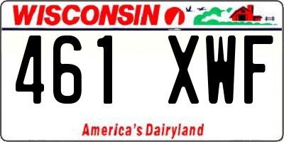 WI license plate 461XWF