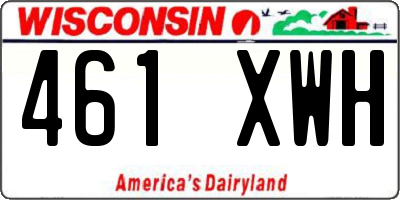 WI license plate 461XWH