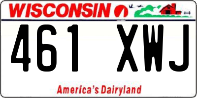 WI license plate 461XWJ