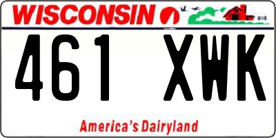 WI license plate 461XWK