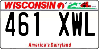 WI license plate 461XWL