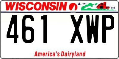 WI license plate 461XWP