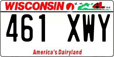 WI license plate 461XWY