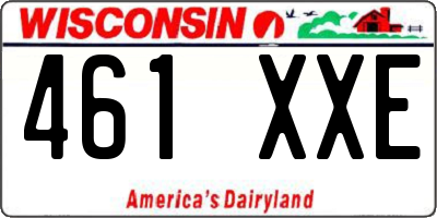 WI license plate 461XXE