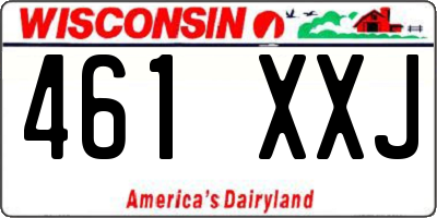 WI license plate 461XXJ