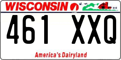 WI license plate 461XXQ