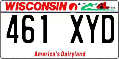 WI license plate 461XYD