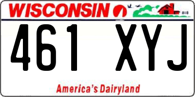 WI license plate 461XYJ