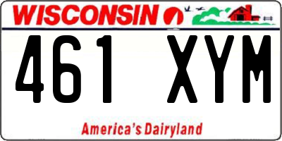 WI license plate 461XYM