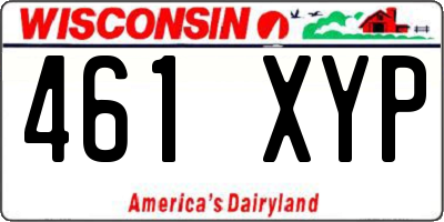 WI license plate 461XYP