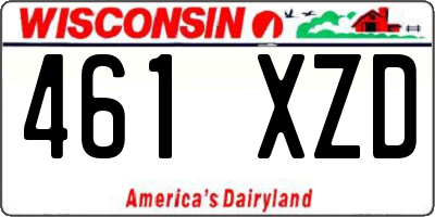 WI license plate 461XZD