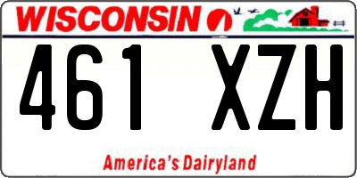 WI license plate 461XZH