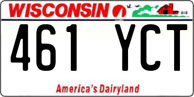 WI license plate 461YCT