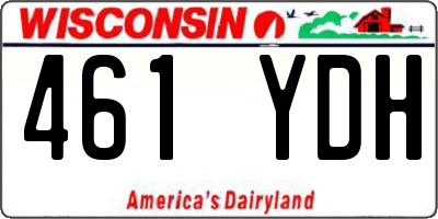 WI license plate 461YDH