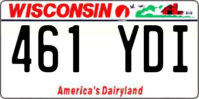 WI license plate 461YDI
