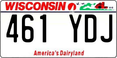 WI license plate 461YDJ