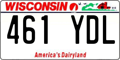 WI license plate 461YDL