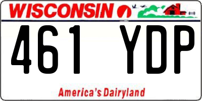 WI license plate 461YDP