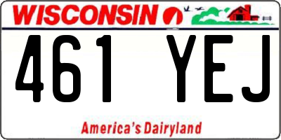 WI license plate 461YEJ