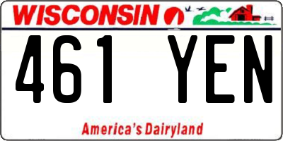 WI license plate 461YEN
