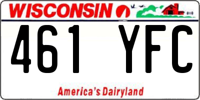 WI license plate 461YFC