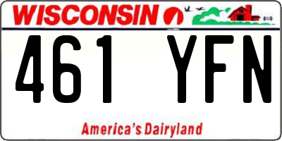 WI license plate 461YFN