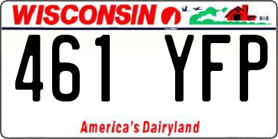 WI license plate 461YFP