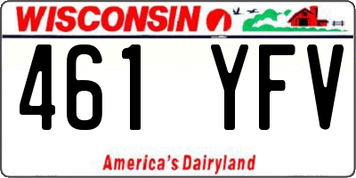 WI license plate 461YFV