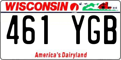 WI license plate 461YGB