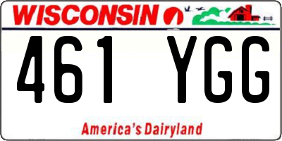 WI license plate 461YGG