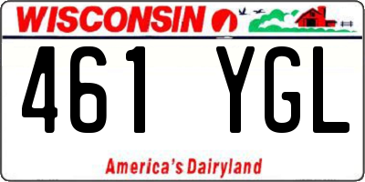 WI license plate 461YGL