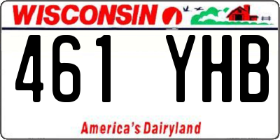 WI license plate 461YHB