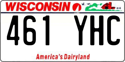 WI license plate 461YHC