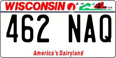 WI license plate 462NAQ