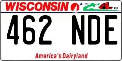 WI license plate 462NDE