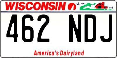 WI license plate 462NDJ