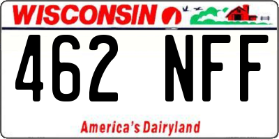 WI license plate 462NFF